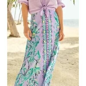Lilly Pulitzer Stretch Suri Maxi Skirt Airy Resort Vacation Summer Women's XS